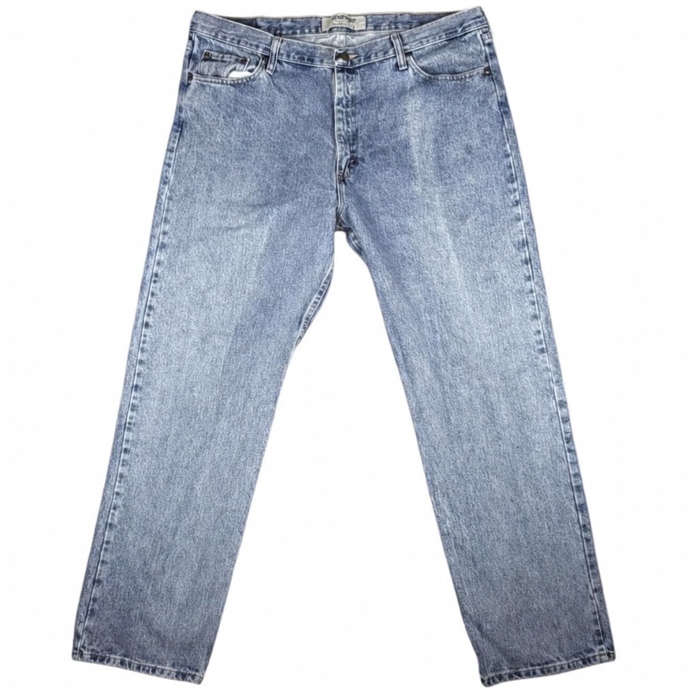 Wrangler Authentics Mens Straight Fit Denim Jeans W40 x L31.5 Light Wash Cotton